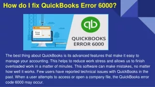 How do I fix QuickBooks Error 6000_PPT