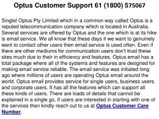 optus customer support 61 1800 5 75067