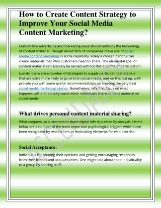 how to create content strategy to improve your
