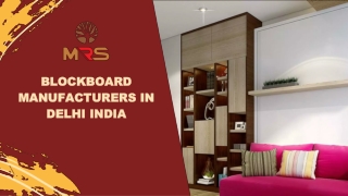 Blockboard Manufacturers in Delhi India