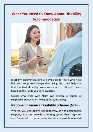 What You Need to Know About Disability Accommodation