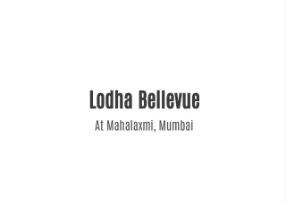 Lodha Bellevue