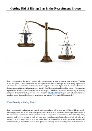 getting rid of hiring bias in the recruitment