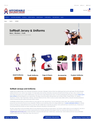 Softball Jerseys and Uniforms