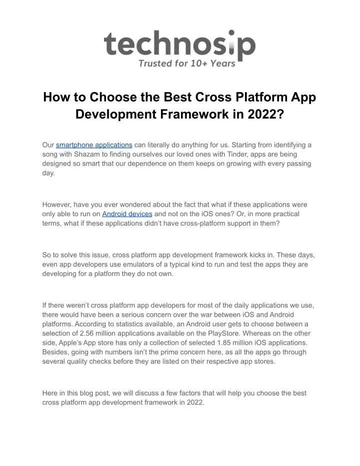 how to choose the best cross platform
