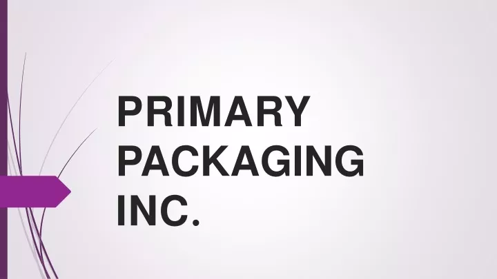 primary packaging inc