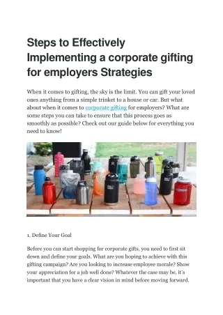 Steps to Effectively Implementing a corporate gifting for employers Strategies