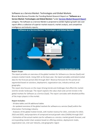 software as a service market technologies