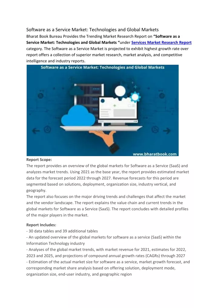 software as a service market technologies