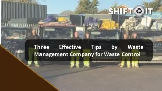 Three Effective Tips by Waste Management Company for Waste Control
