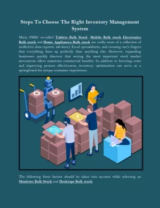 steps to choose the right inventory management