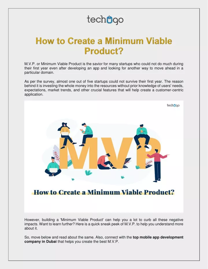 m v p or minimum viable product is the savior