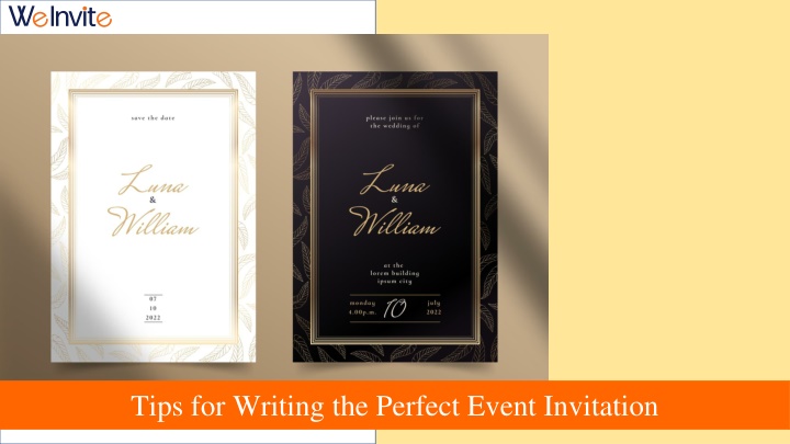 tips for writing the perfect event invitation