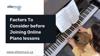 Factors To Consider before Joining Online Piano lessons | Elite Music Academy