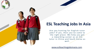 Getting The Best English Teaching Jobs In Asia
