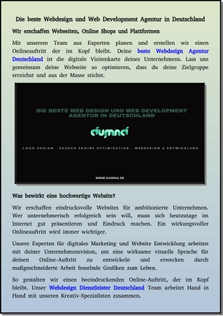 die beste webdesign und web development agentur
