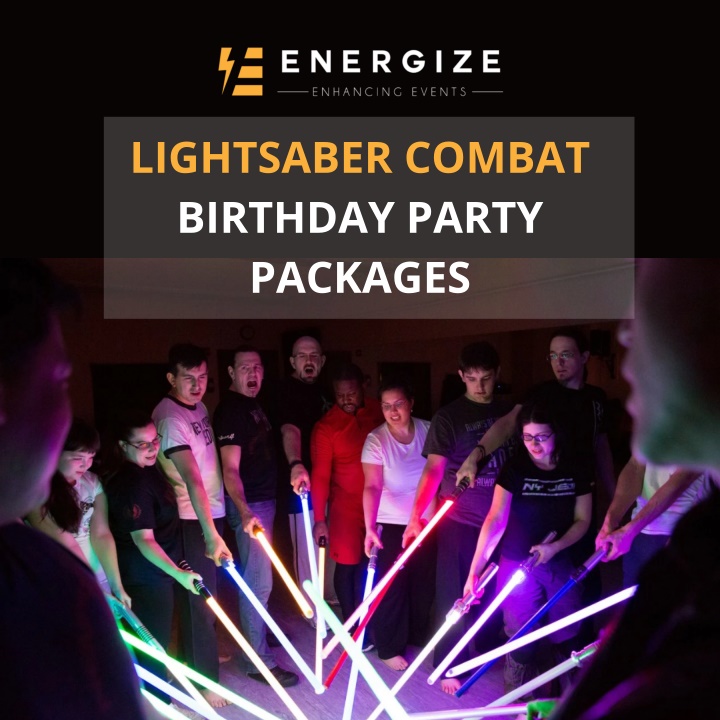 lightsaber combat birthday party packages