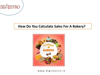 How Do You Calculate Sales For A Bakery  