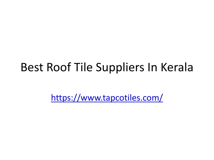 best roof tile suppliers in kerala