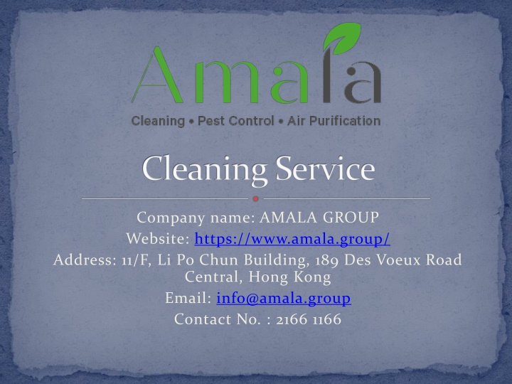 cleaning service