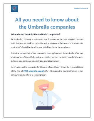 All you need to know about the Umbrella companies