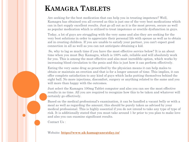 kamagra tablets