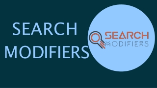 search modifiers