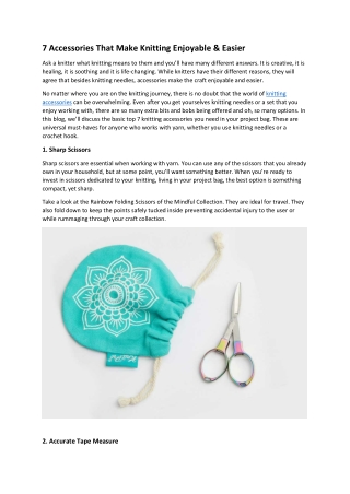 7 accessories that make knitting enjoyable easier
