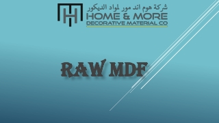 Raw MDF
