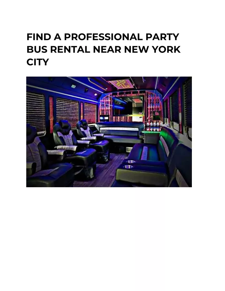 find a professional party bus rental near