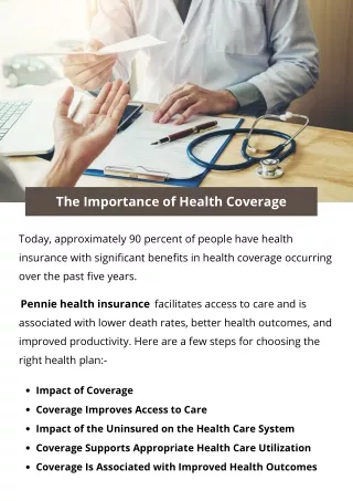 The Importance of Health Coverage