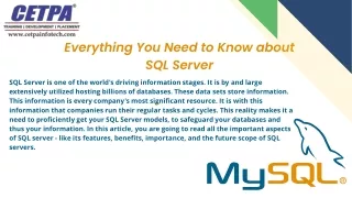 everything you need to know about sql server