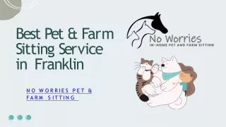 Best Pet & Farm Sitting Service in Franklin | No Worries Pet & Farm Sitting