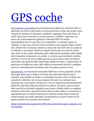 gps coche