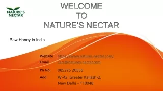 welcome to nature s nectar