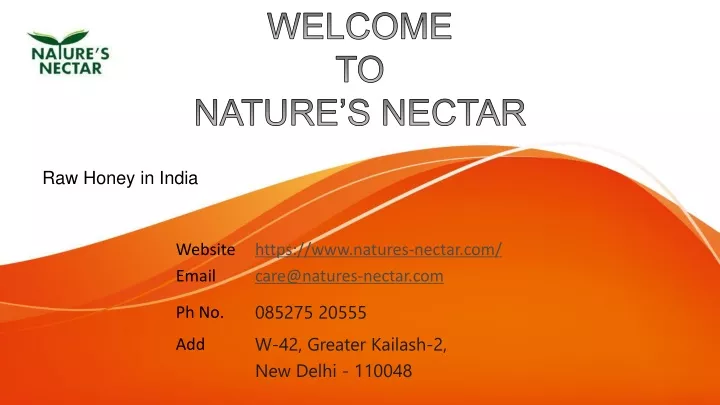 welcome to nature s nectar
