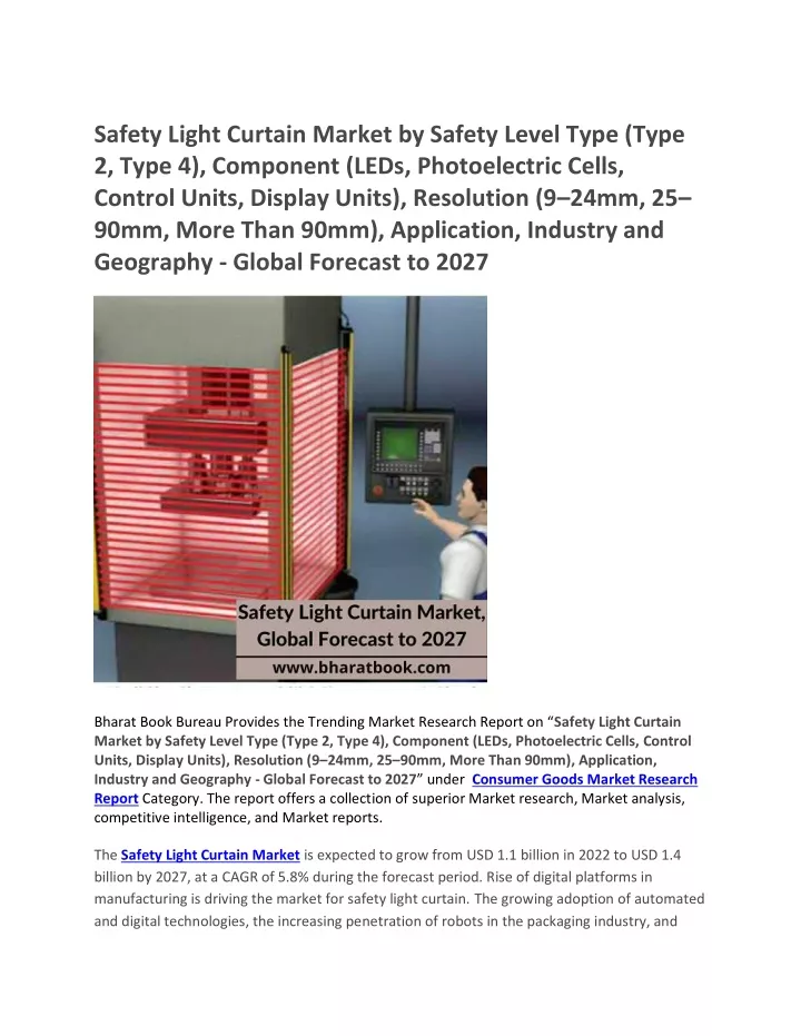 safety light curtain market by safety level type