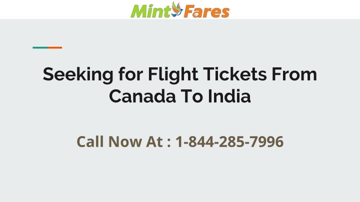 seeking for flight tickets from canada to india