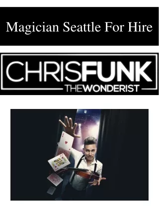 Magician Seattle For Hire