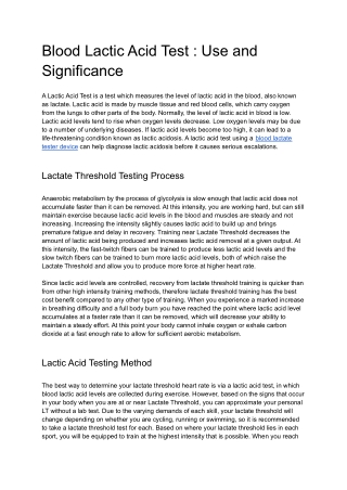 Quickest Blood Lactate Measurement Device | Lactate Meter | Sensa Core