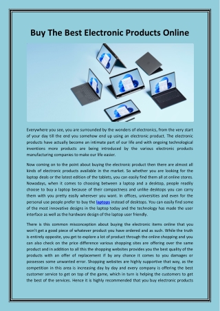buy the best electronic products online