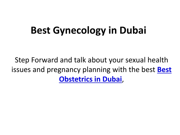 best gynecology in dubai