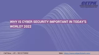 Why is Cyber Security important in Today’s World