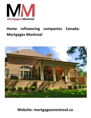 Home refinancing companies Canada