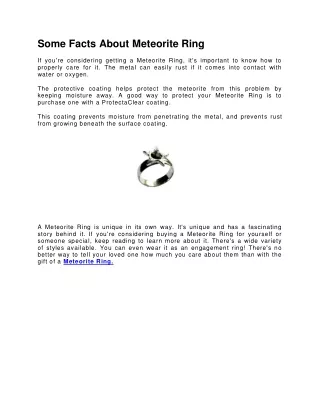 considering getting a Meteorite Ring pdf