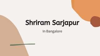 shriram sarjapur