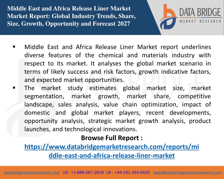 middle east and africa release liner market