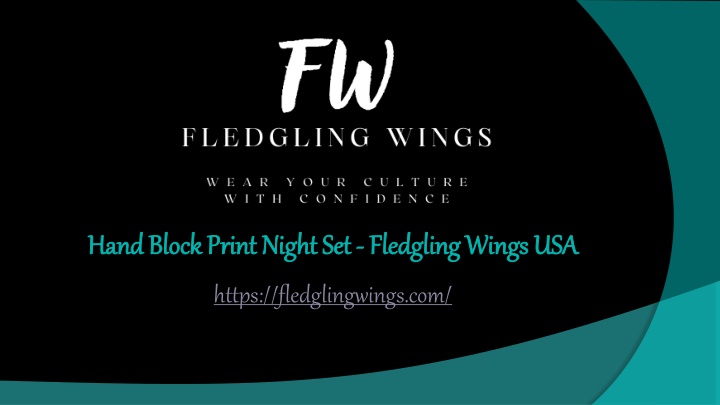 hand block print night set fledgling wings usa