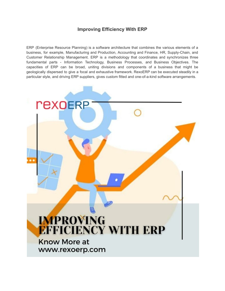 improving efficiency with erp