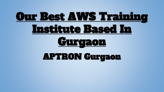 Our Best AWS Training Institute Based In Gurgaon